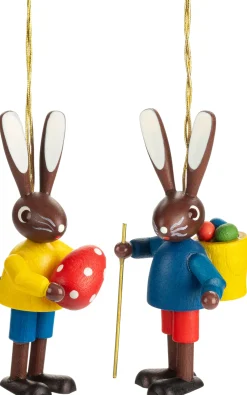 Holzanhänger Hasenkinder