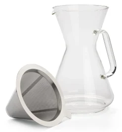 Kaffeebereiter mit Dauerfilter Borosilikatglas