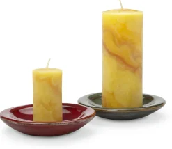 Kerzenteller handgetöpfert