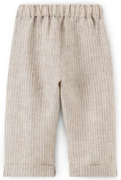 Kinder-Hose Leinen gestreift