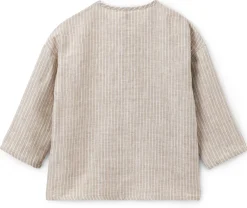 Kinder-Langarmshirt Leinen gestreift