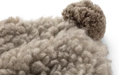 Kinder-Mütze mit Bommel Wollplüsch