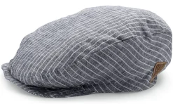 Kinder-Schiebermütze Leinen gestreift