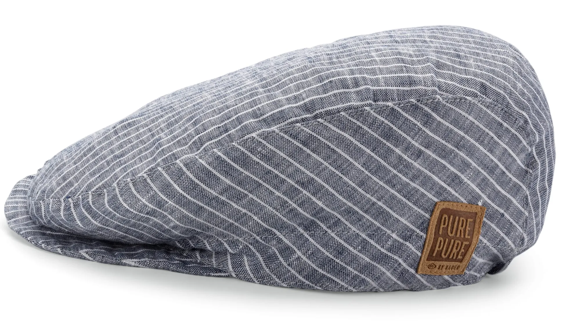 Kinder-Schiebermütze Leinen gestreift