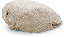 Kinder-Schiebermütze Leinen gestreift