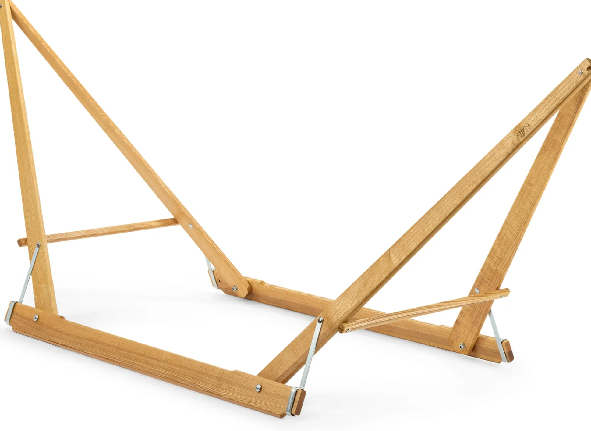 Klappbarer Hängemattenständer Eschenholz Natur