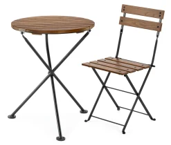 Klappstuhl Stahl mit Holzauflage