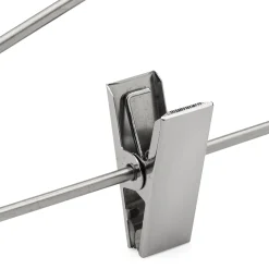 Kleiderbügel Stahl mit Klammern