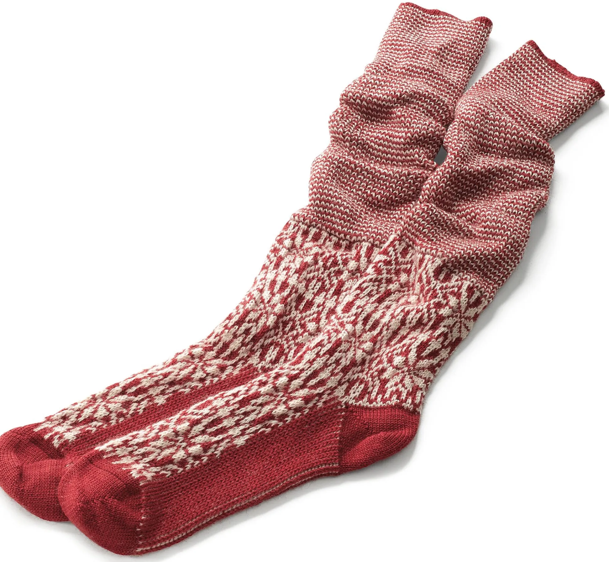 Kniestrumpf Jacquard Schurwolle