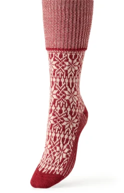 Kniestrumpf Jacquard Schurwolle