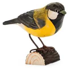 Kohlmeise Lindenholz handgeschnitzt