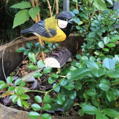 Kohlmeise Lindenholz handgeschnitzt