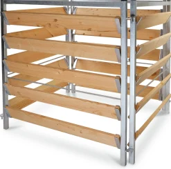 Kompostkiste Stahl verzinkt, Lärchenholz