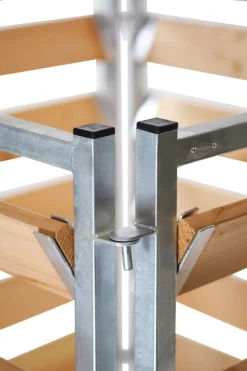 Kompostkiste Stahl verzinkt, Lärchenholz