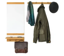 Konsole mit Hakenleiste Eichenholz