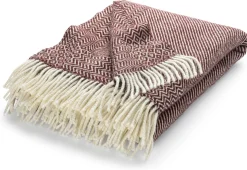 Lammwolldecke Zickzack-Streifen Kattefot