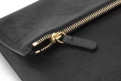 Lederhandtasche, schwarz