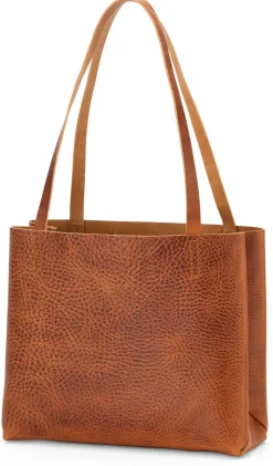 Ledershopper klein, cognac
