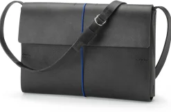 Leder-Umhängetasche klein, schwarz