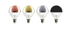 LED-Kopfspiegellampe Globe, Chrom
