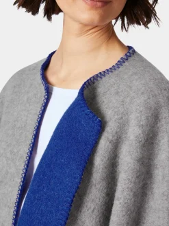 Norwegischer Poncho Lammwolle