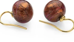 Ohrhänger Muranoglas, Bordeaux