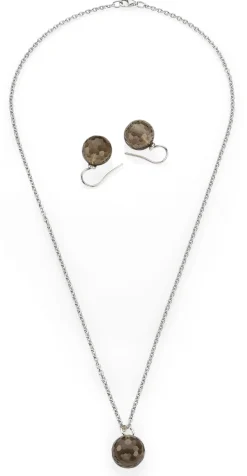 Ohrhänger Rauchquarz geschliffen