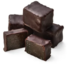 Orangenwürfel mit Schokolade