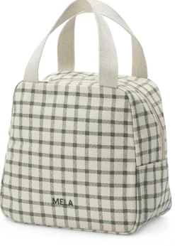 Organizer kariert, naturweiß-grün