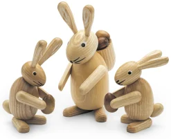 Osterhase groß Eschenholz