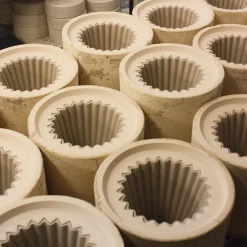 Pendelleuchte Bone China Gerippt