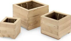 Pflanzkübel Kiefernholz Dreierset