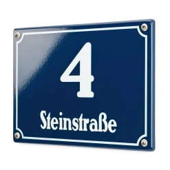 Riess Wiener Hausnummernschild Emaille