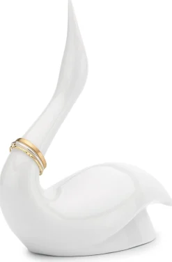 Ringhalter Schwan Porzellan