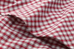 Runde Tischdecke rot-weiß kariert