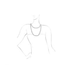 Sautoir-Kette Süßwasserperlen