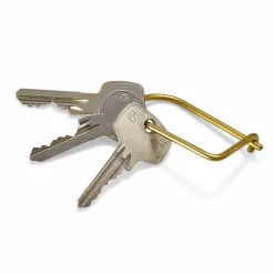 Schlüsselring eckig Messing