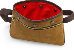 Schultertasche Veloursleder, Braun