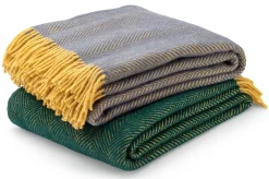 Schurwolldecke Fischgrat