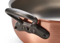 Schwerer Kupferschmortopf