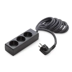 Steckdose mit Textilkabel