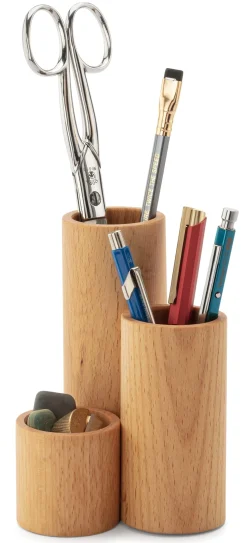 Stifte- und Utensilienköcher Buchenholz