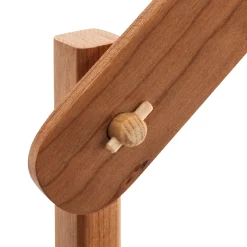 Tisch- und Bodenleuchte Kirschholz und Glas