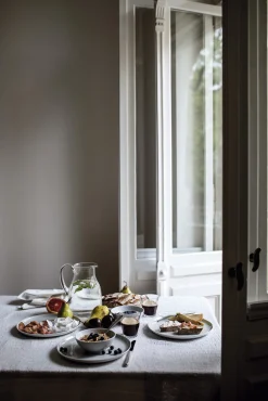 Tischdecke gewaschenes Leinen