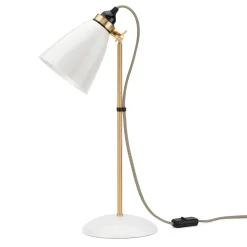 Tischleuchte Bone China Messing