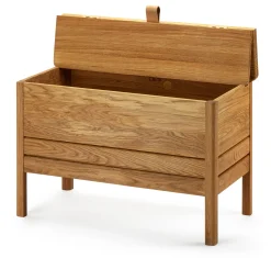 Truhenbank Eichenholz kurz