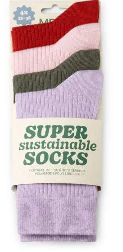 Unisex-Rippsocken 4er-Pack