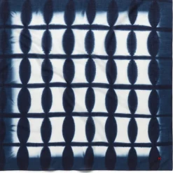 Unisextuch N° 766 Batik, Navy-Weiß