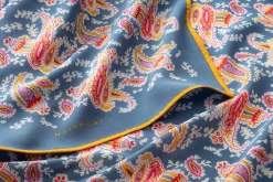 Unisextuch N° 763 Paisley Seide, Indigo