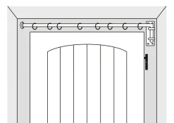 Vorhangstange Schwenkarm geschmiedet